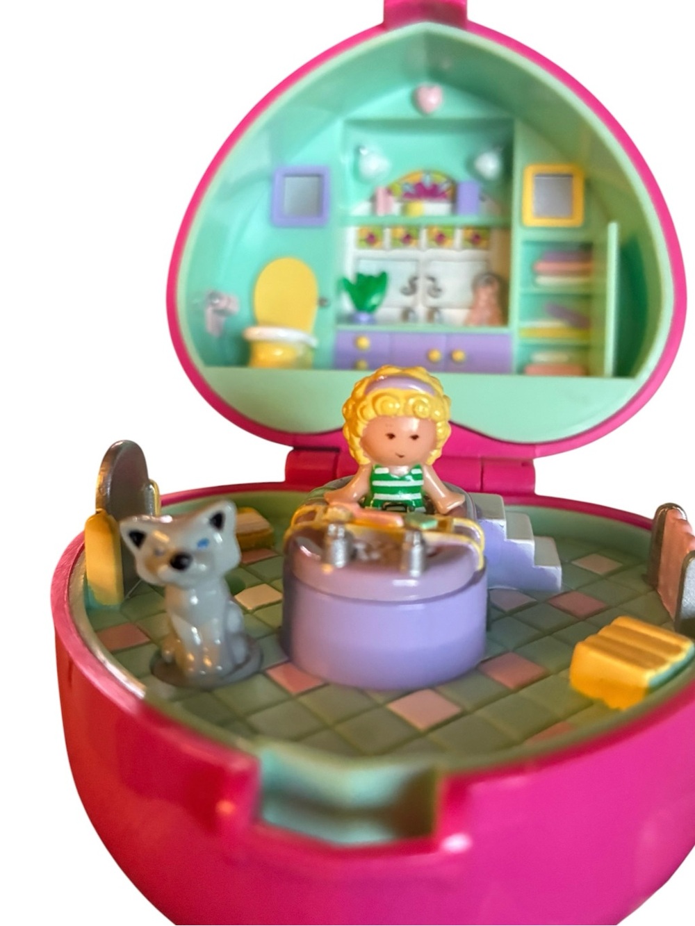 Vintage Polly Pocket 1991 Bath Time Fun by Bluebird Complete - Picture 2 of 13